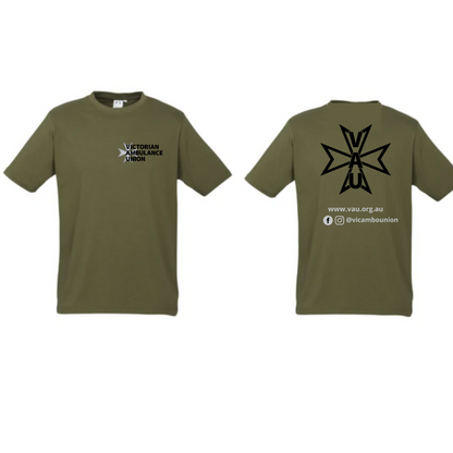 Khaki VAU branded t-shirts