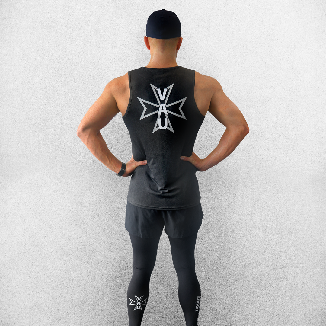 TRAINING GEAR - Mens Charcoal Singlets