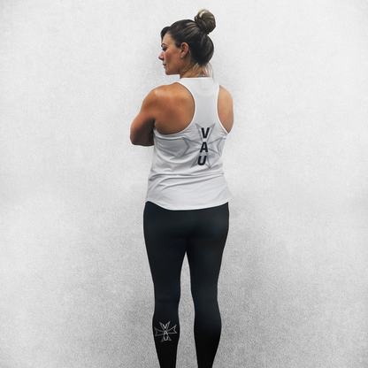 TRAINING GEAR - Ladies White Active Singlets