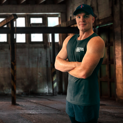 TRAINING GEAR - Mens Charcoal Singlets